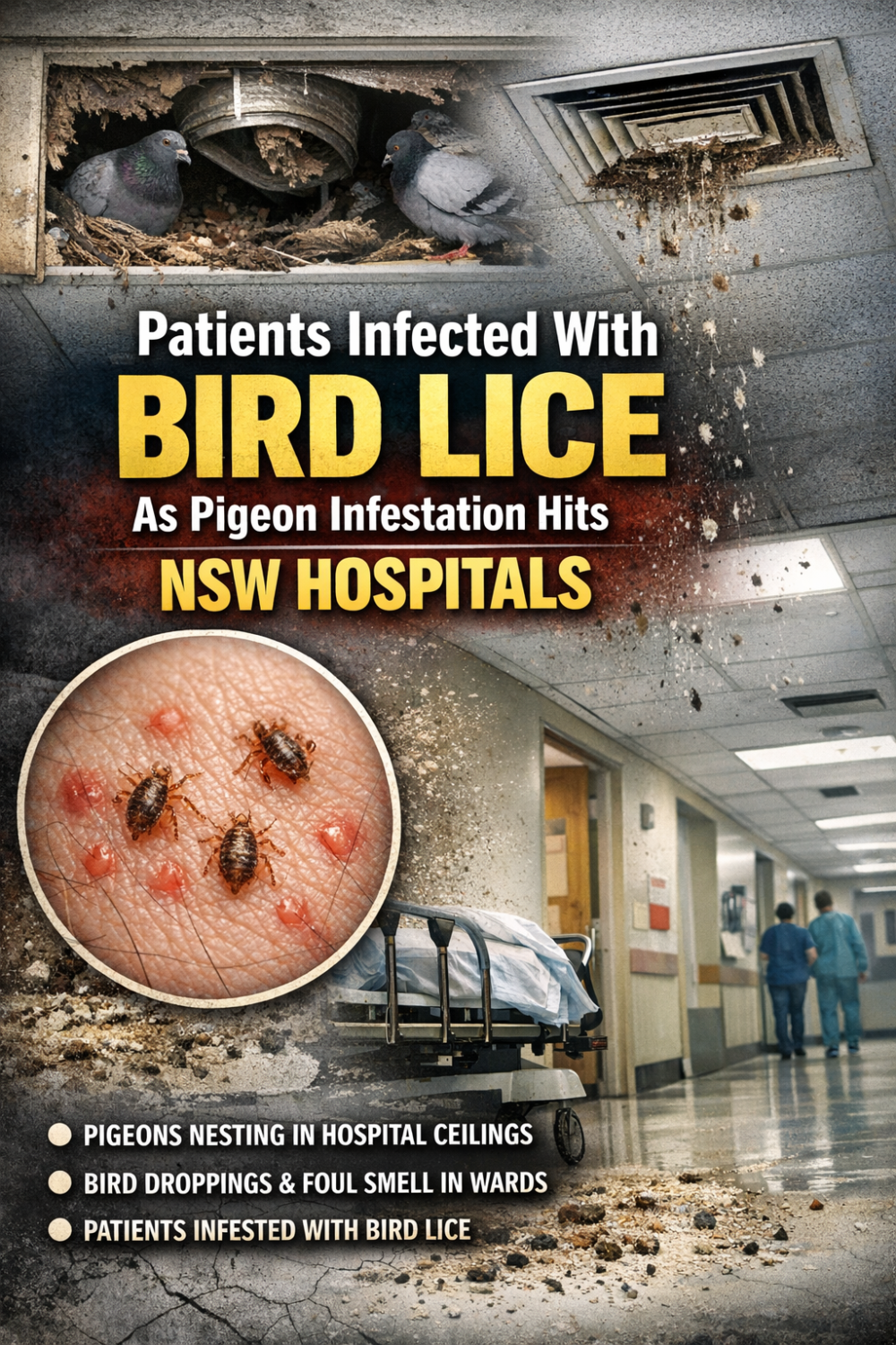 Patients Infected With Bird Lice as Pigeon Infestation Hits NSW Hospitals