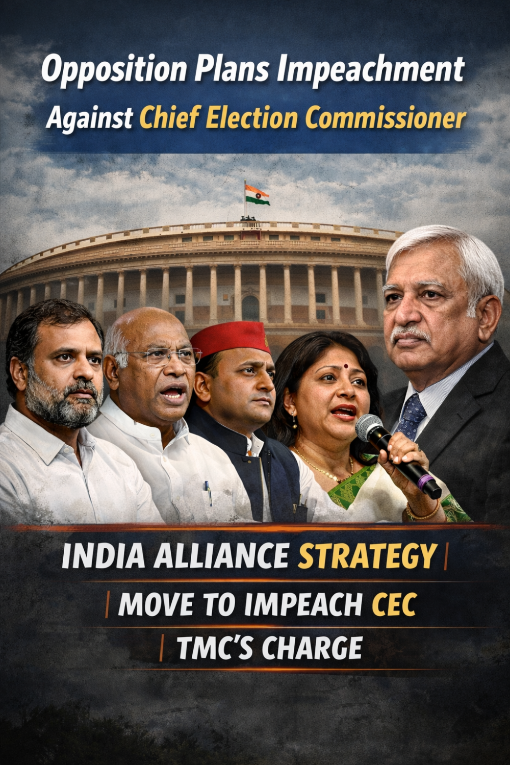 मुख्य चुनाव आयुक्त के खिलाफ महाभियोग की तैयारी, विपक्षी दलों की बैठक में बनी रणनीति