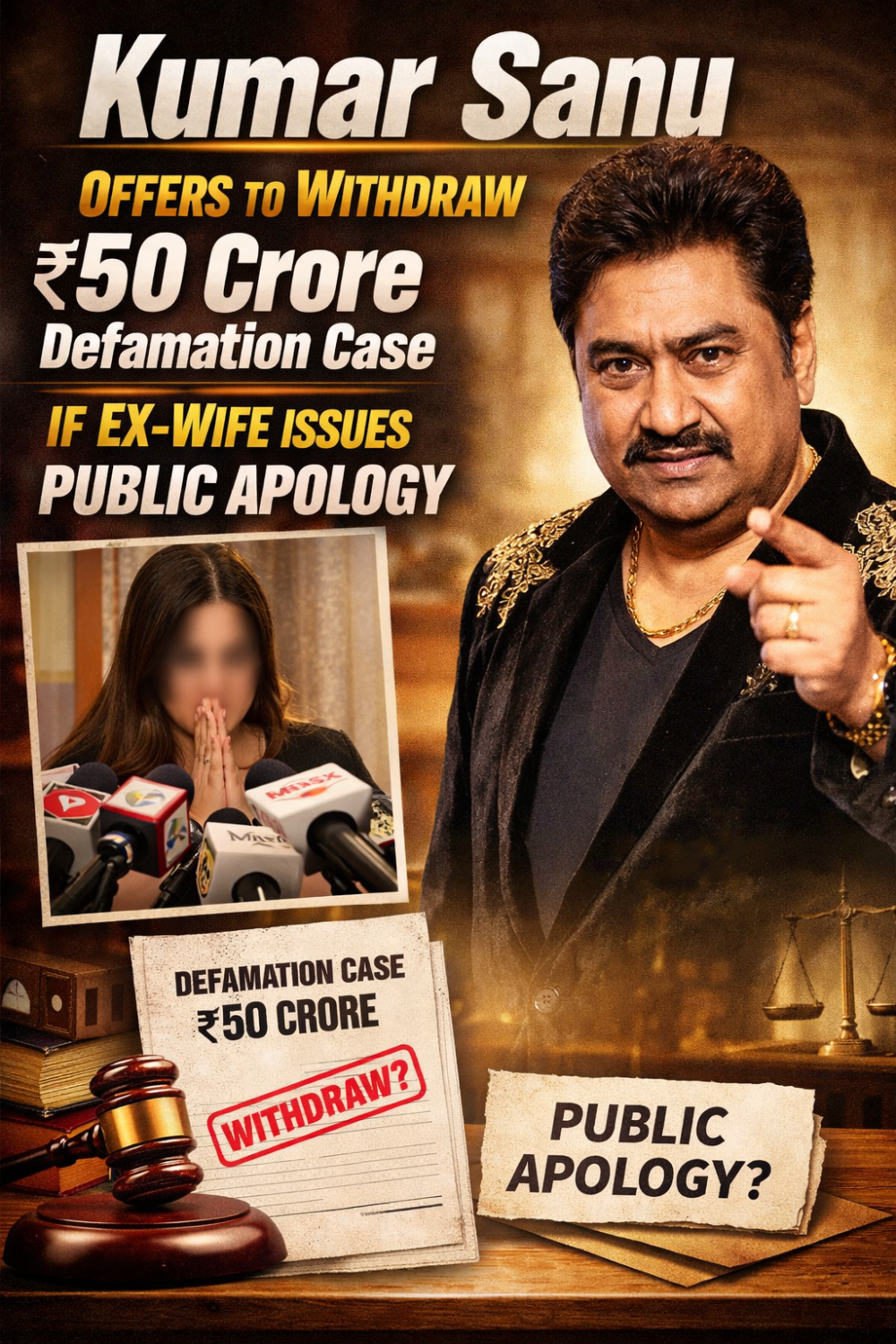 एक्स वाइफ से मांगी सार्वजनिक माफी, तभी मानहानि केस वापस लेंगे कुमार सानू