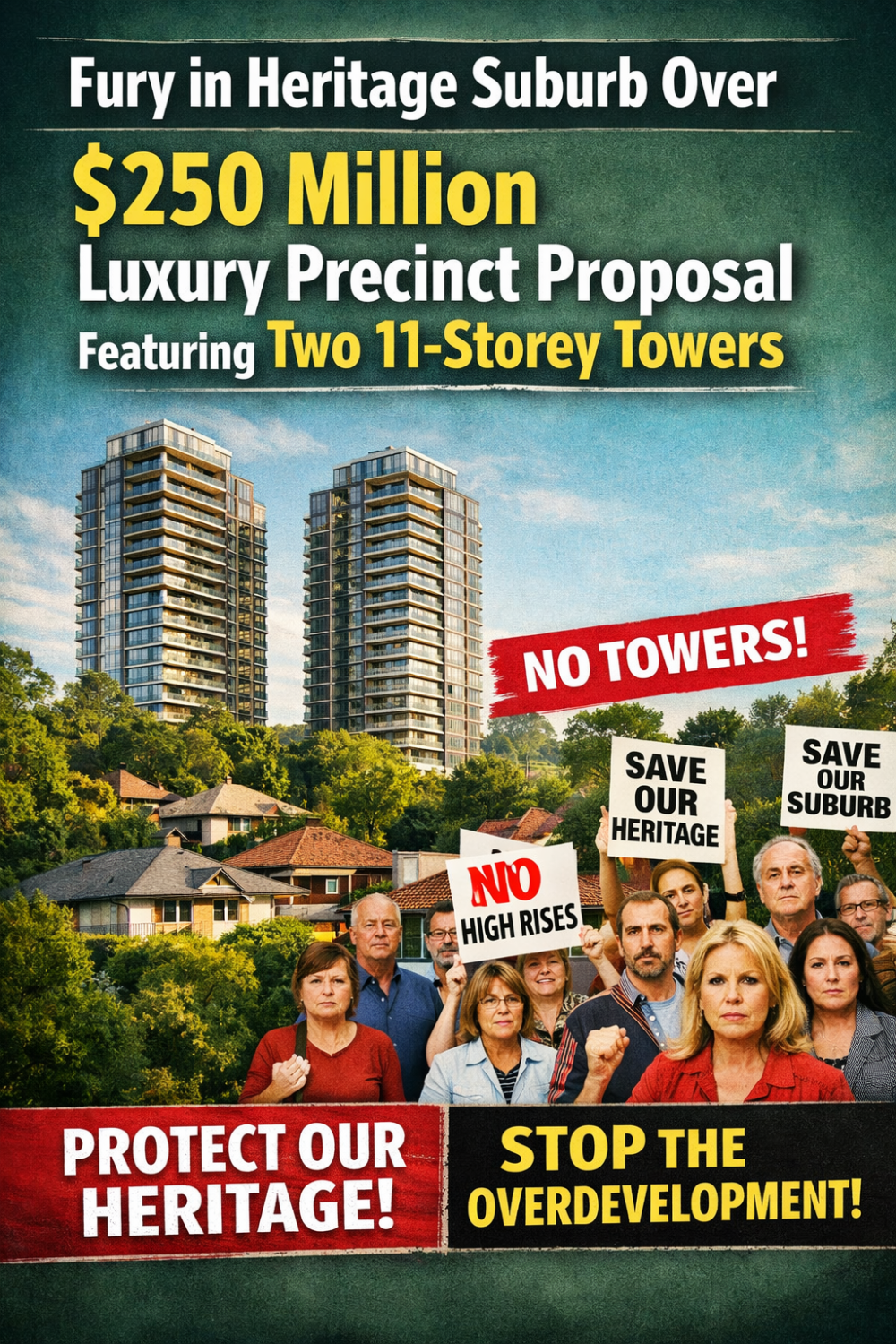 हेरिटेज उपनगर में 250 मिलियन डॉलर के ‘लक्ज़री प्रीसिंक्ट’ प्रोजेक्ट का विरोध