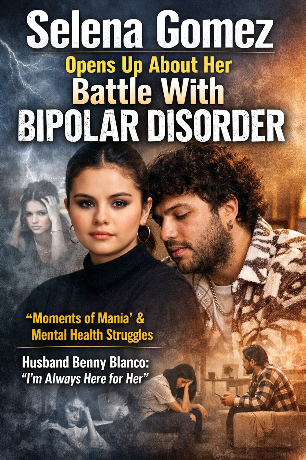 सेलेना गोमेज़ ने साझा की बाइपोलर डिसऑर्डर से जंग की कहानी, पति बेनी ब्लैंको का मिला साथ