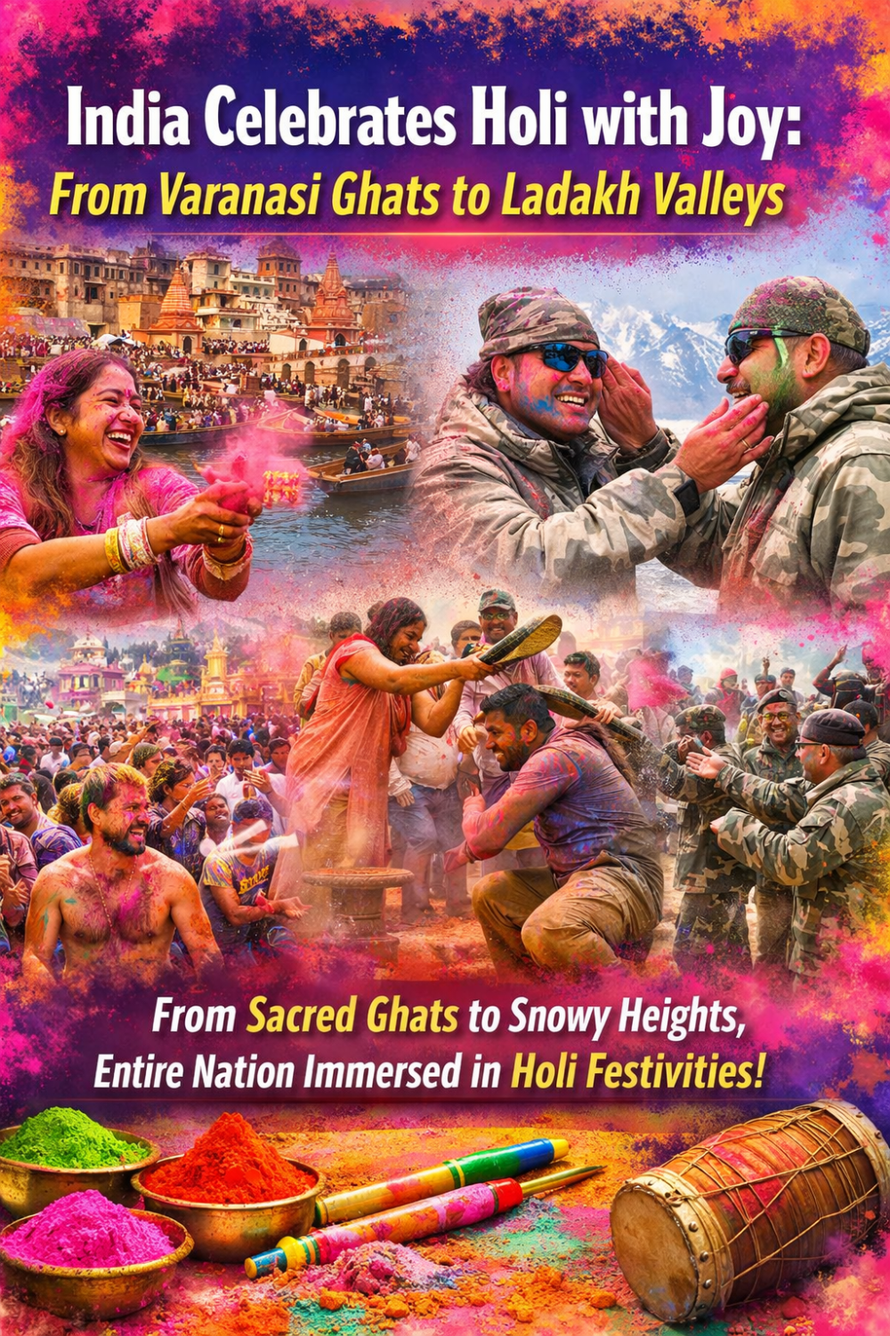 देशभर में धूमधाम से मनाया गया होली का पर्व