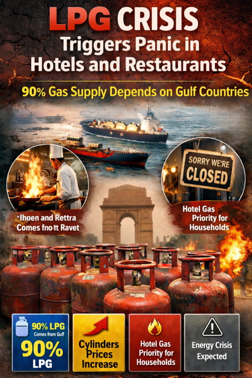 एलपीजी संकट से होटल-रेस्तरां में हड़कंप, खाड़ी देशों से आती है 90% गैस सप्लाई