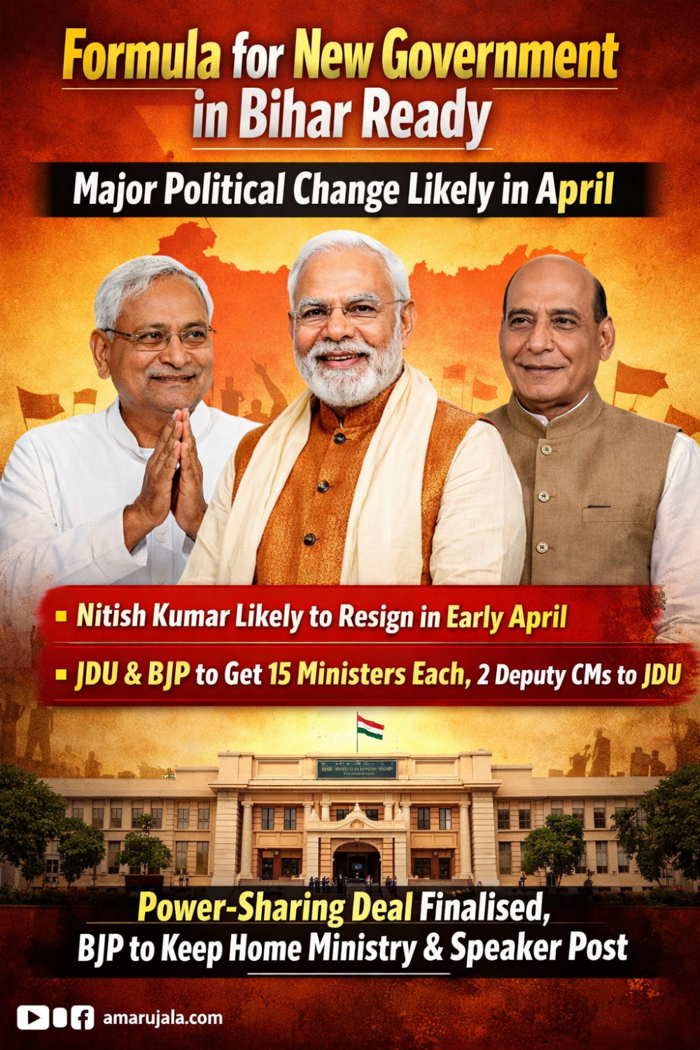 बिहार में नई सरकार के गठन का फॉर्मूला तैयार, अप्रैल में हो सकता है सत्ता परिवर्तन