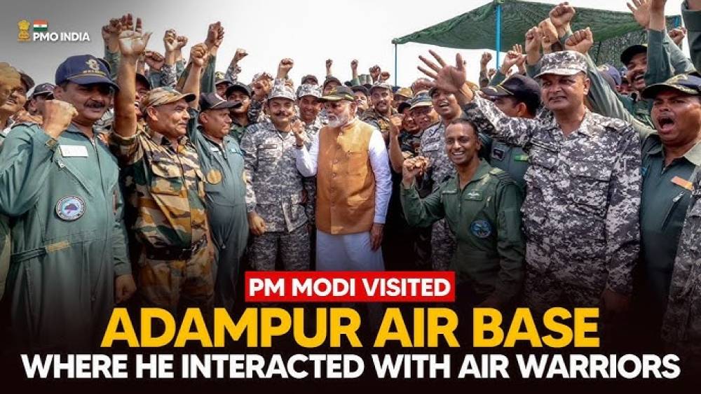 भारत माता की जय से गूंजा आदमपुर एयरबेस: पीएम मोदी की यात्रा ने पाकिस्तान के झूठ का किया पर्दाफाश