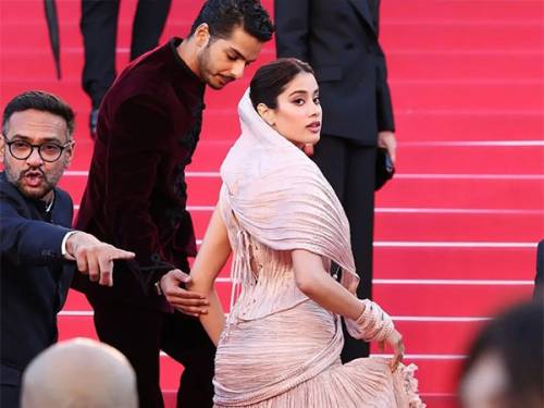 Janhvi Kapoor and Ishaan Khatter Dazzle on Cannes Red Carpet for 'Homebound' Premiere
