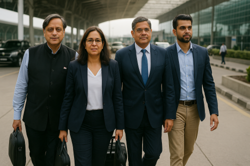 Two Indian Delegations Sent Abroad to Expose Pakistan on Terrorism: Tharoor Leads US Mission, Panda Heads to Saudi Arabia