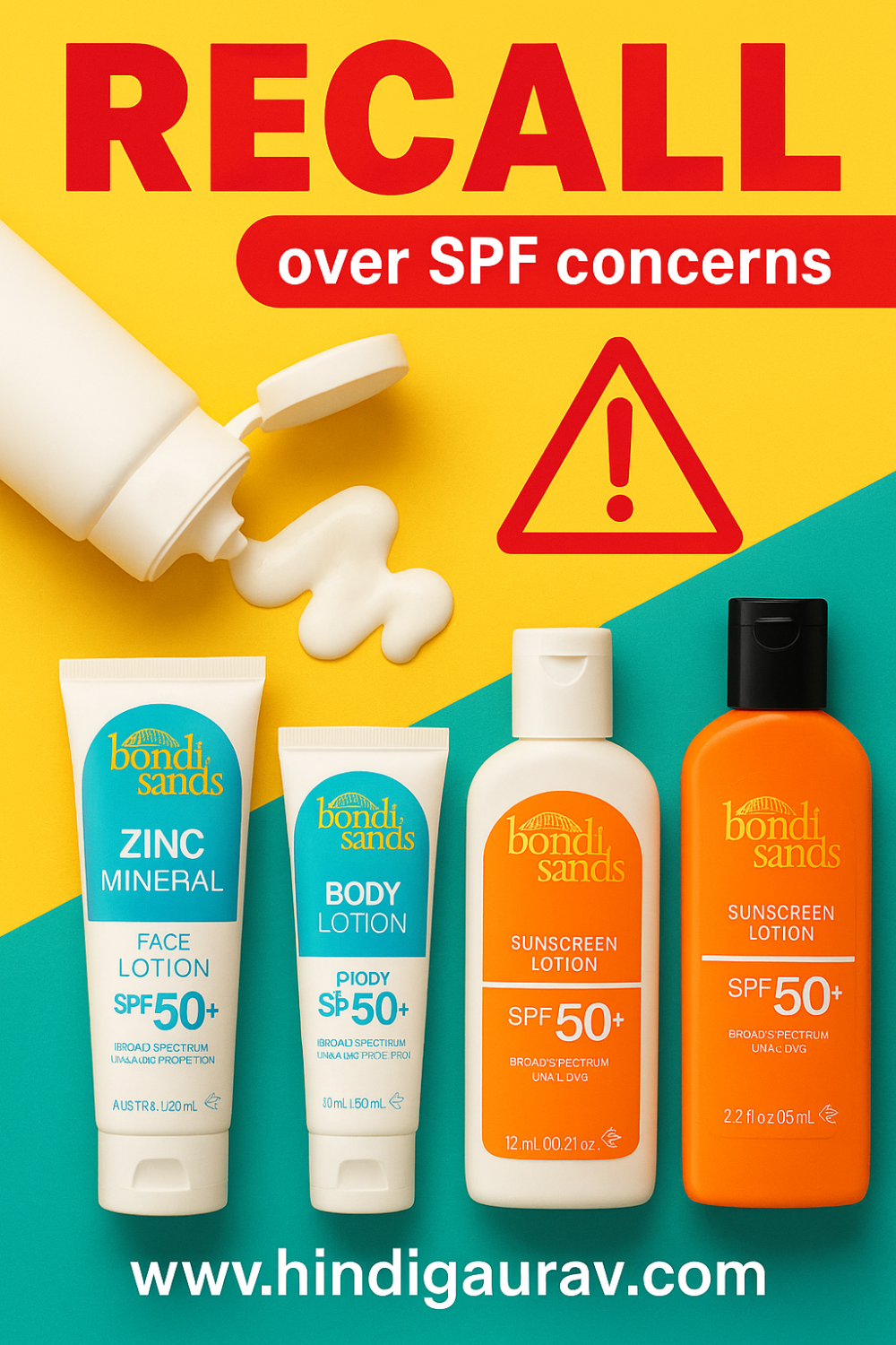 बॉन्डाई सैंड्स ने SPF को लेकर उठी आशंकाओं के बीच पाँच सनस्क्रीन उत्पाद वापस बुलाए