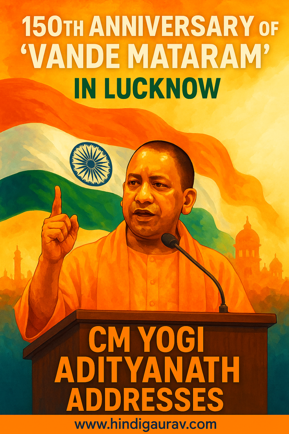 वंदे मातरम की 150वीं वर्षगांठ पर लखनऊ में मुख्यमंत्री योगी आदित्यनाथ का संबोधन