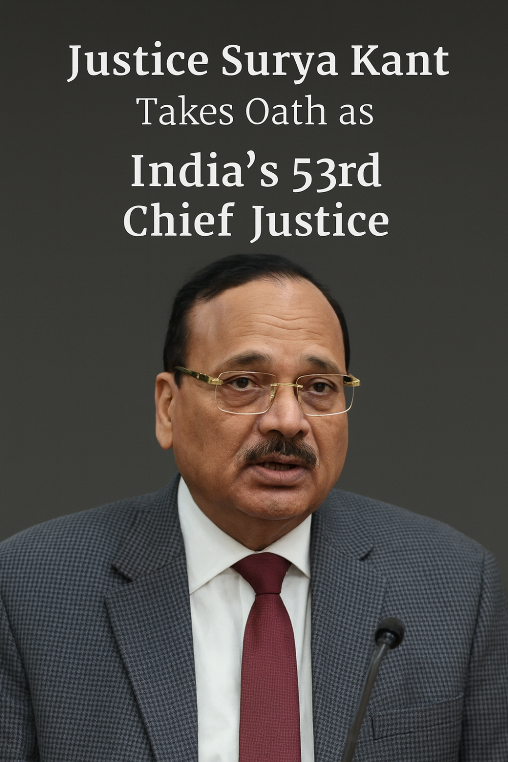 जस्टिस सूर्यकांत बने देश के 53वें मुख्य न्यायाधीश