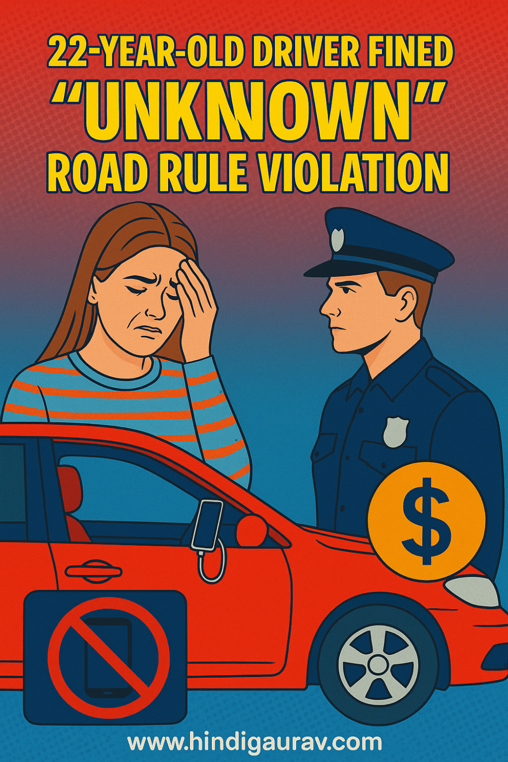 22 वर्षीय ड्राइवर को अनजाने में जुर्माना — मोबाइल प्लग करने पर कड़ी कार्रवाई