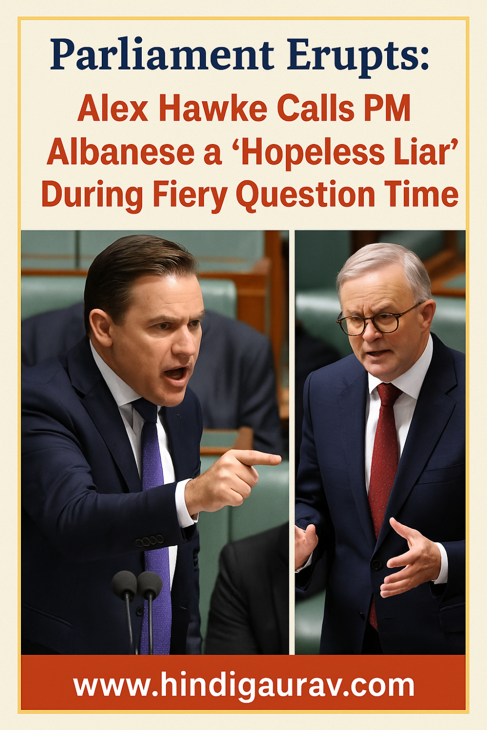 संसद में हंगामा: एलेक्स हॉके ने पीएम अल्बनीज़ को कहा “निराशाजनक झूठे”