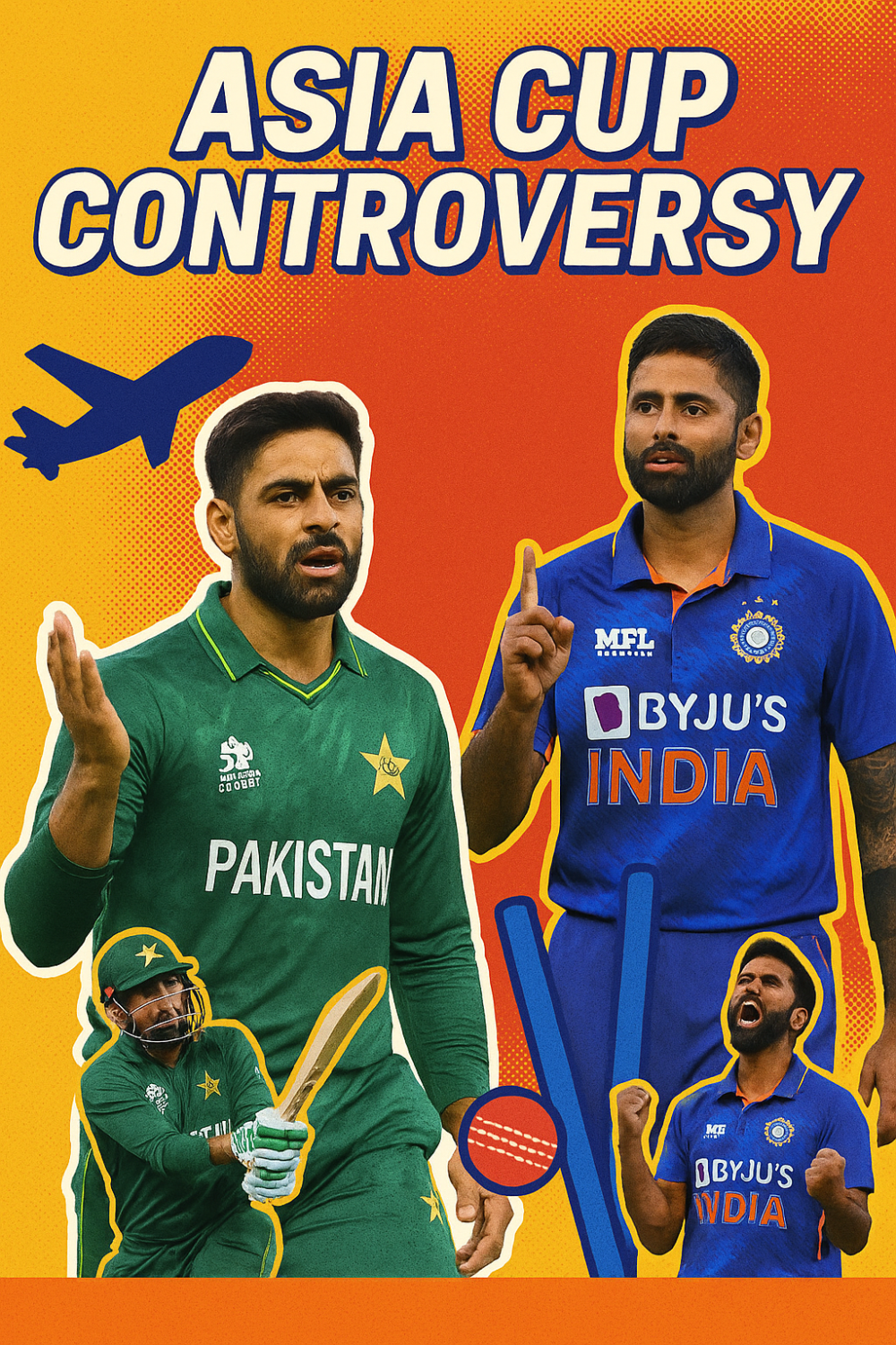 एशिया कप विवाद: हारिस रउफ को दो मैचों का बैन, सूर्यकुमार यादव पर जुर्माना — आईसीसी ने दिखाई सख़्ती