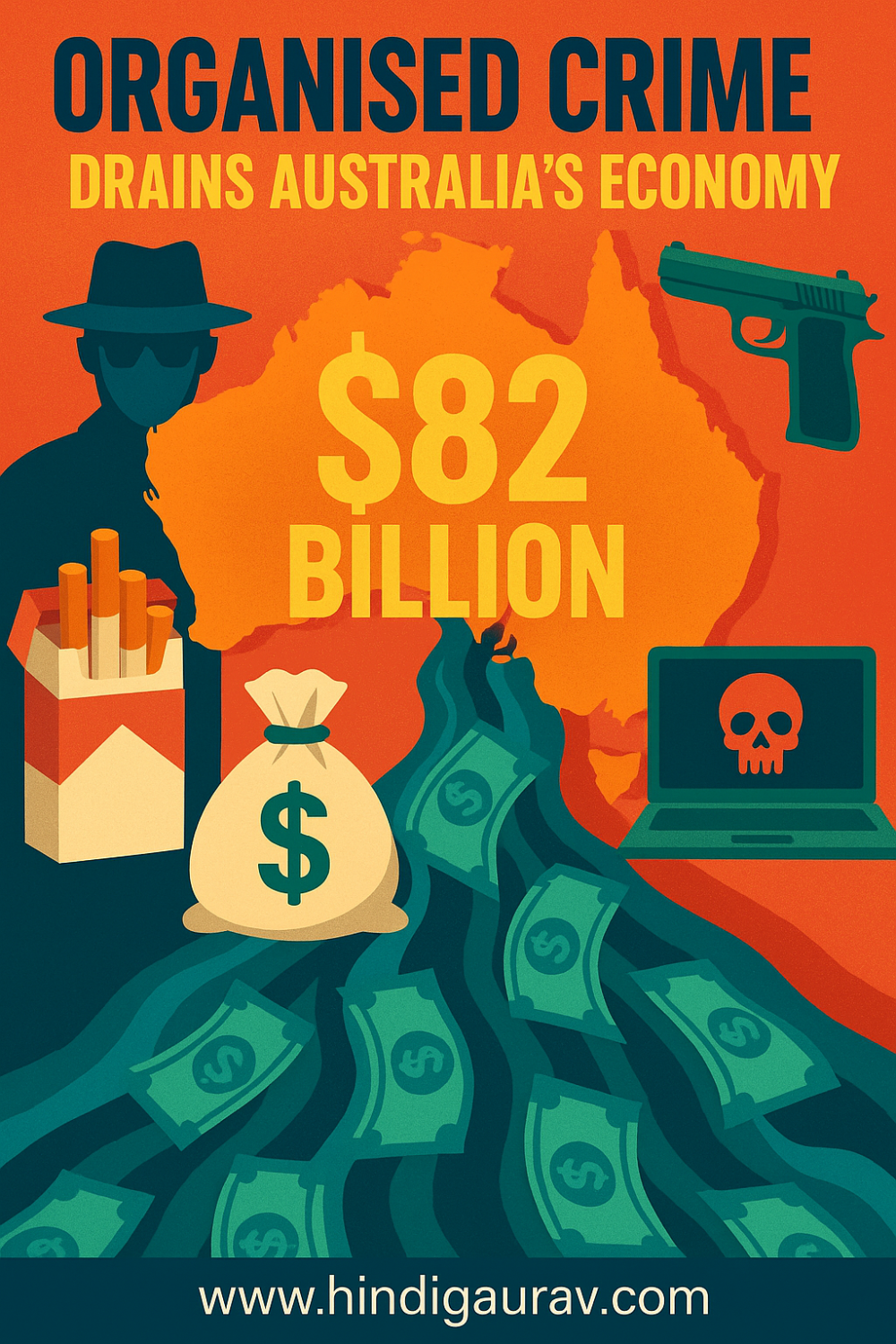 ऑस्ट्रेलिया में संगठित अपराध से अर्थव्यवस्था को 82 अरब डॉलर का नुकसान