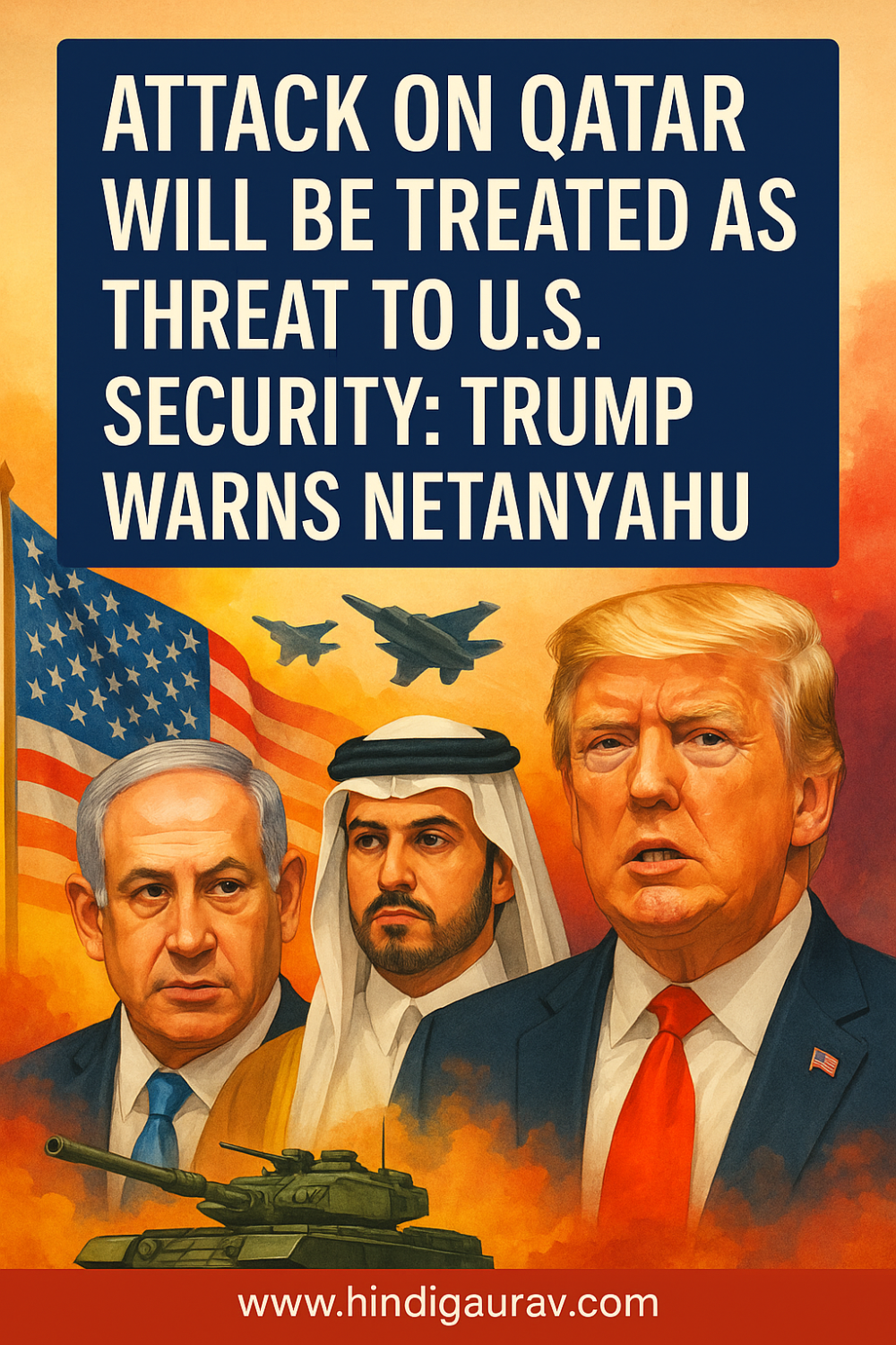 "कतर पर हमला किया तो अमेरिका की सैन्य कार्रवाई तय" — ट्रंप ने नेतन्याहू को दी सख्त चेतावनी