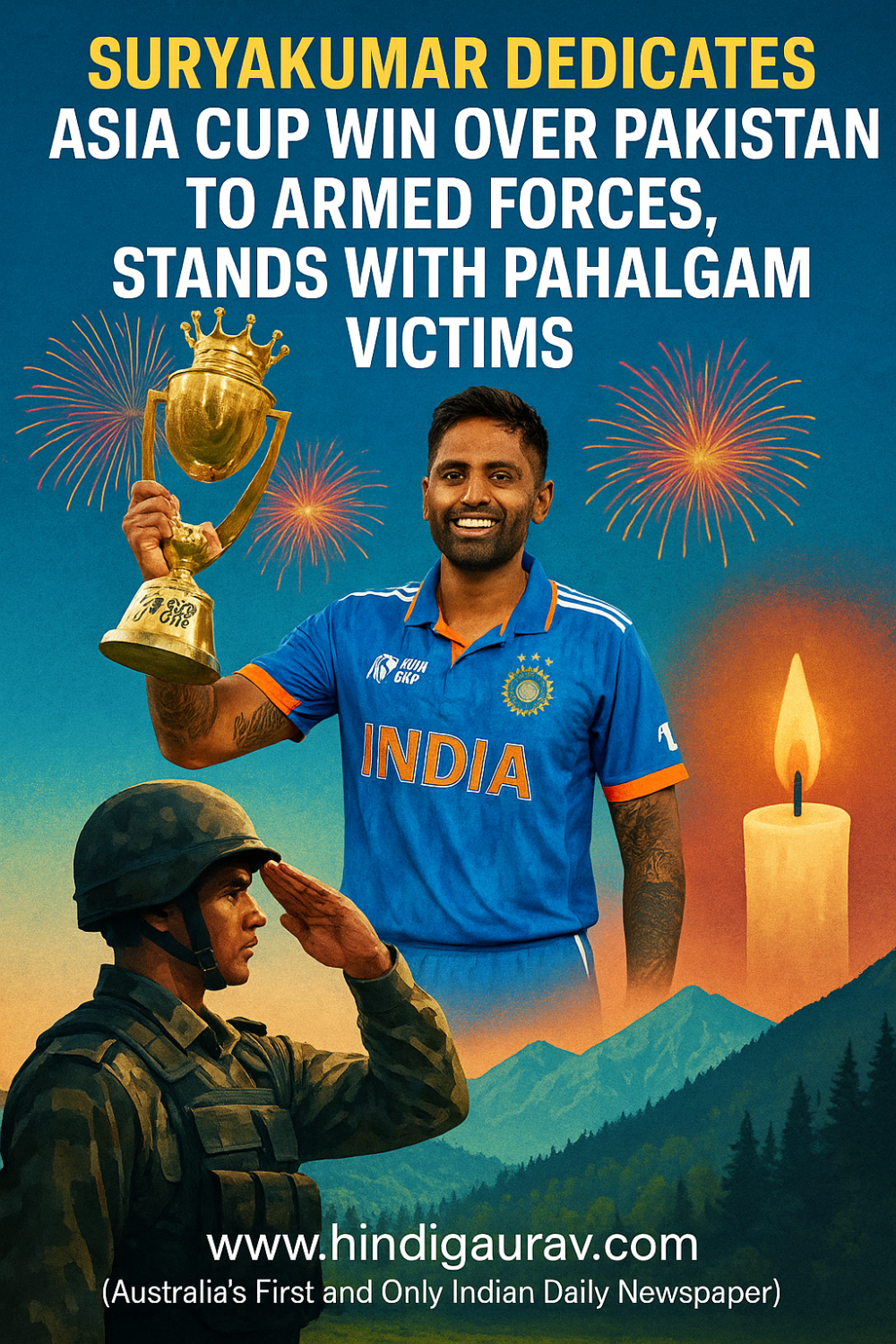 एशिया कप : पाकिस्तान पर जीत को सेना को समर्पित कर भावुक हुए सूर्यकुमार