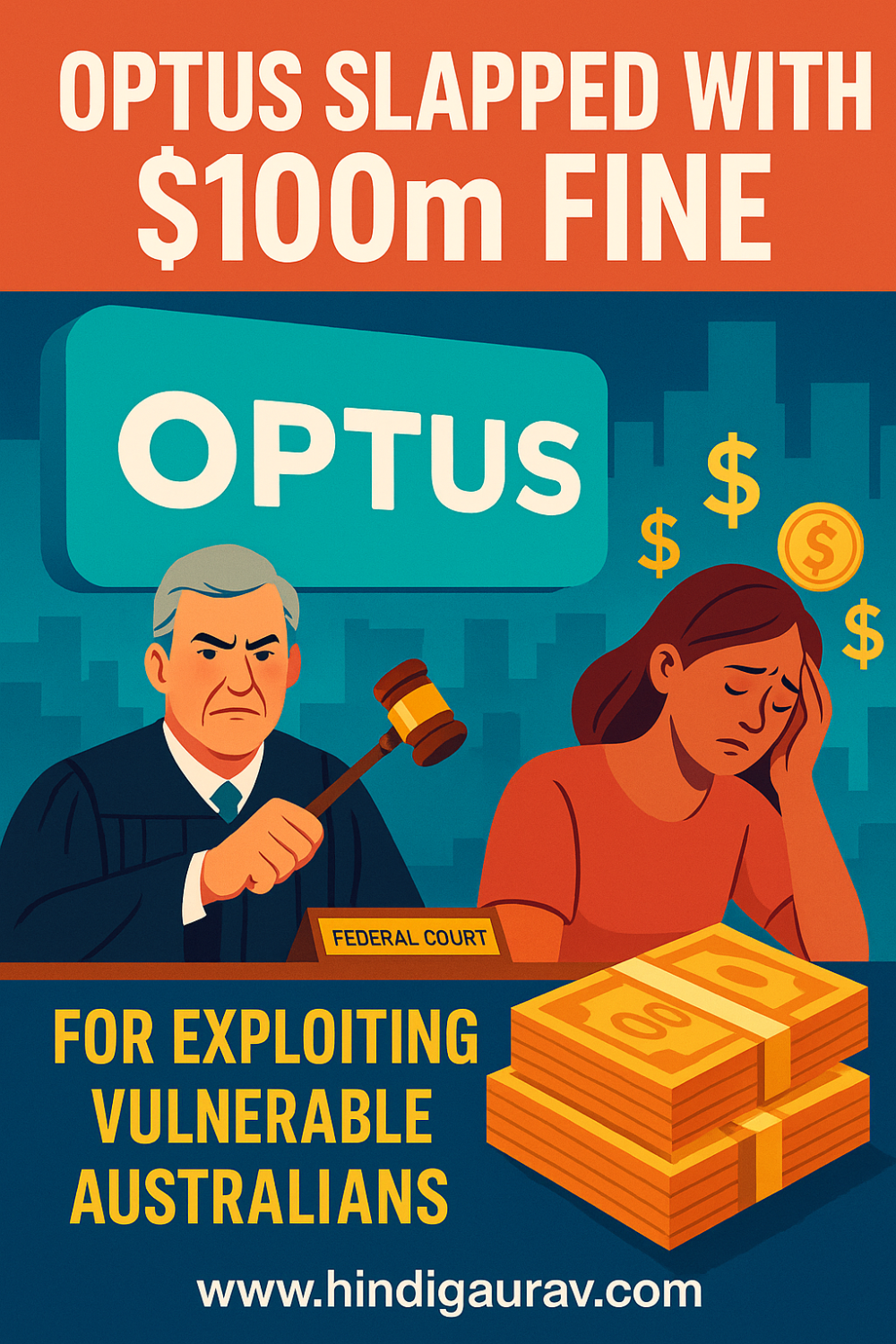 ऑप्टस पर 100 मिलियन डॉलर का ऐतिहासिक जुर्माना