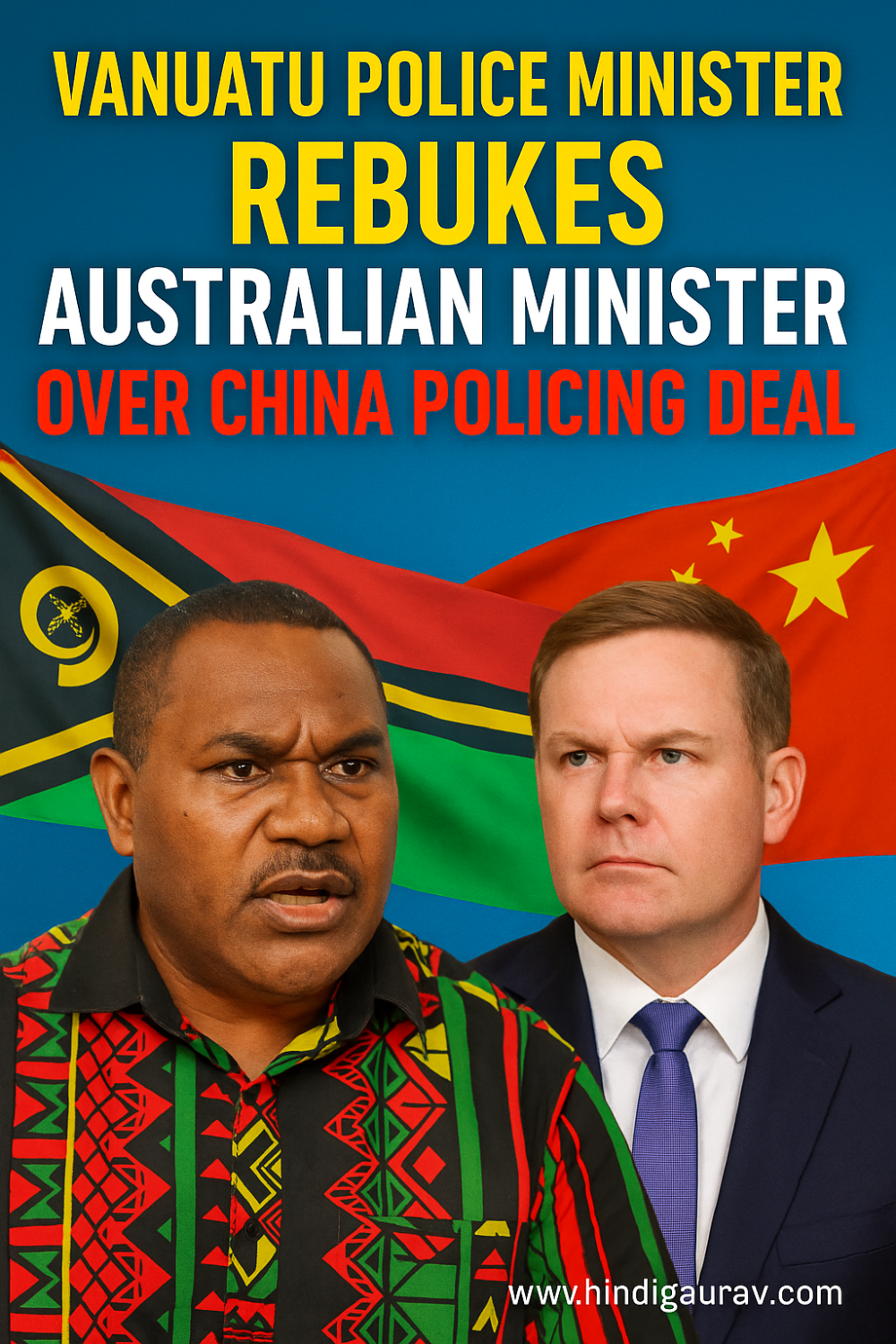 वानुअतु पुलिस मंत्री ने ऑस्ट्रेलियाई मंत्री को लताड़ा