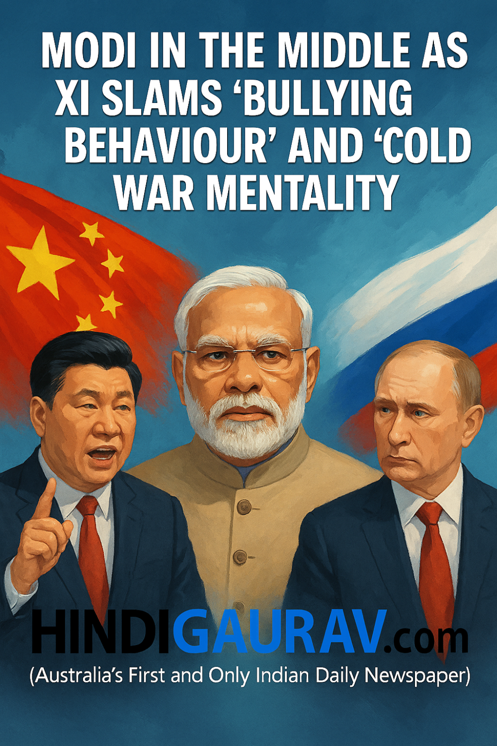 मोदी बीच में, शी ने ‘धौंस जमाने की प्रवृत्ति’ और ‘शीत युद्ध मानसिकता’ पर साधा निशाना