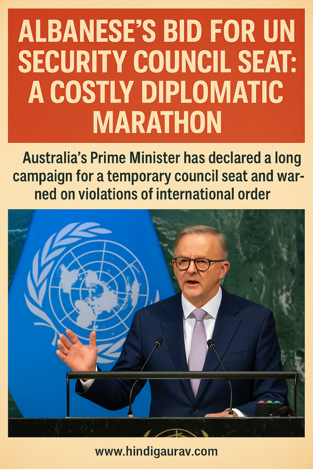 संयुक्त राष्ट्र सुरक्षा परिषद में सीट के लिए अल्बानीज़ का अभियान