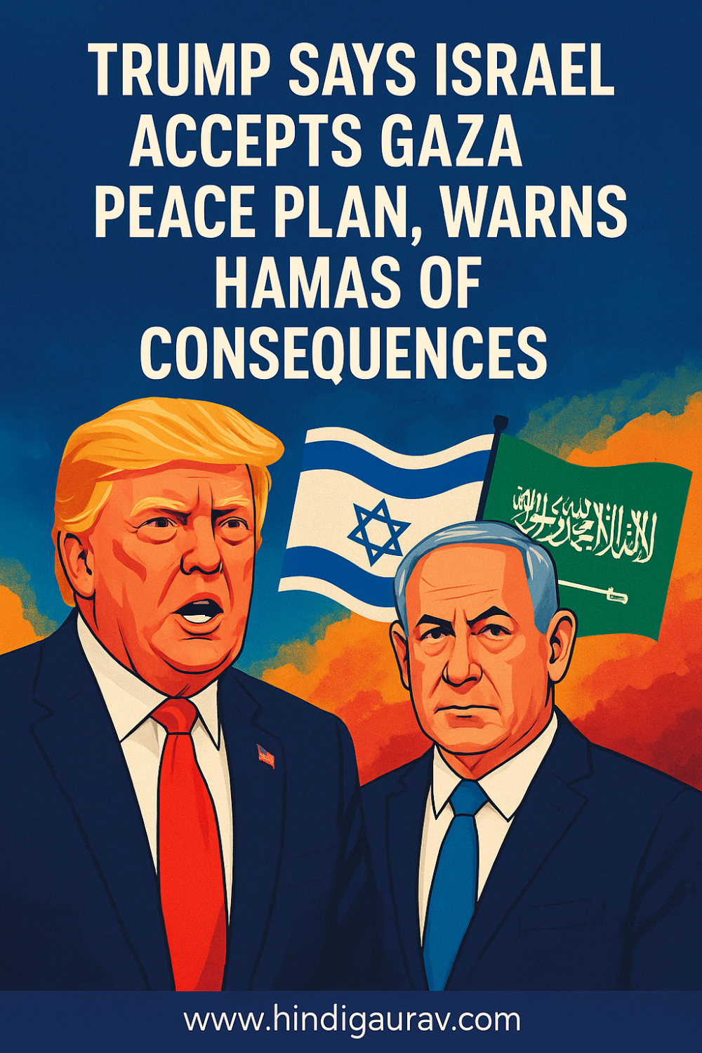 ट्रंप बोले – इस्राइल ने गाज़ा शांति योजना मानी, हमास को कड़ी चेतावनी