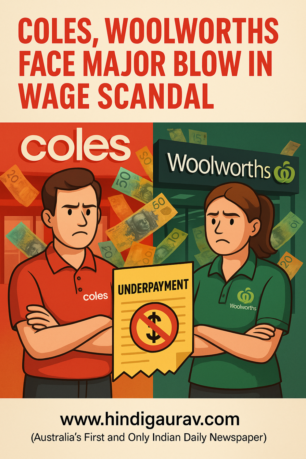 कोल्स और वूलवर्थ्स पर वेतन घोटाले में बड़ा झटका