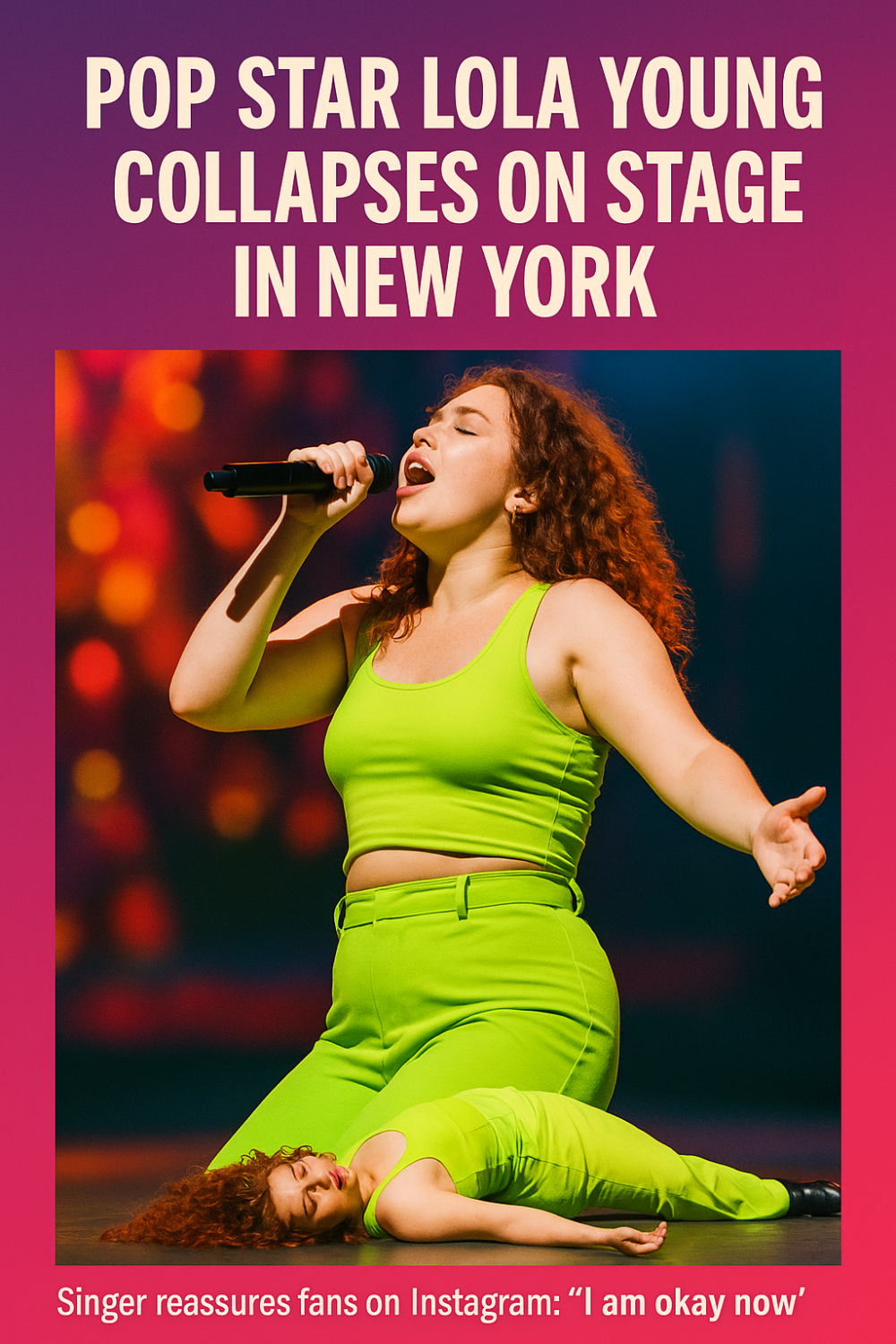 न्यूयॉर्क संगीत महोत्सव में ब्रिटिश पॉप स्टार लोला यंग बेहोश