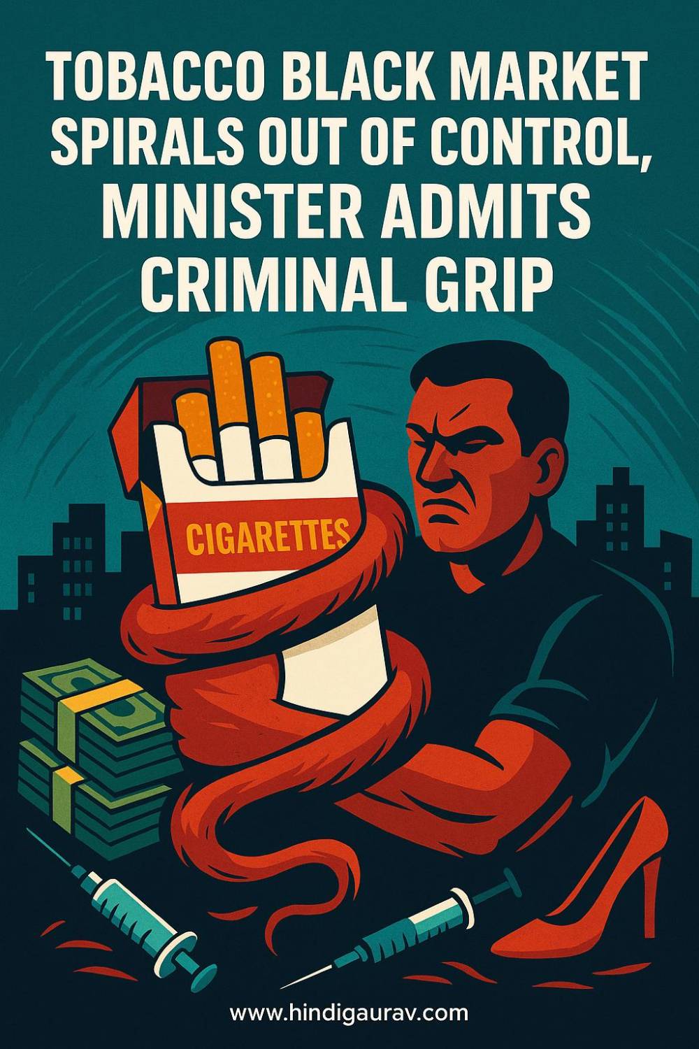 तंबाकू के काले कारोबार पर अपराधियों का कब्ज़ा: स्वास्थ्य मंत्री की स्वीकारोक्ति