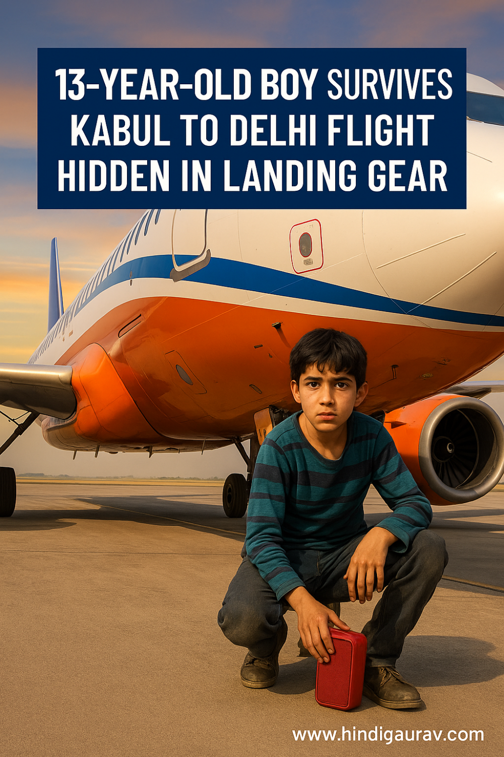 काबुल से दिल्ली तक लैंडिंग गियर में सफर, 13 वर्षीय बच्चा जीवित मिला