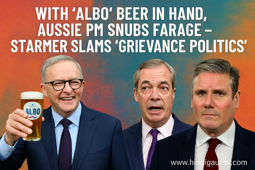 ‘अल्बो’ बियर हाथ में, ऑस्ट्रेलियाई पीएम ने फ़ैरेज से बनाई दूरी