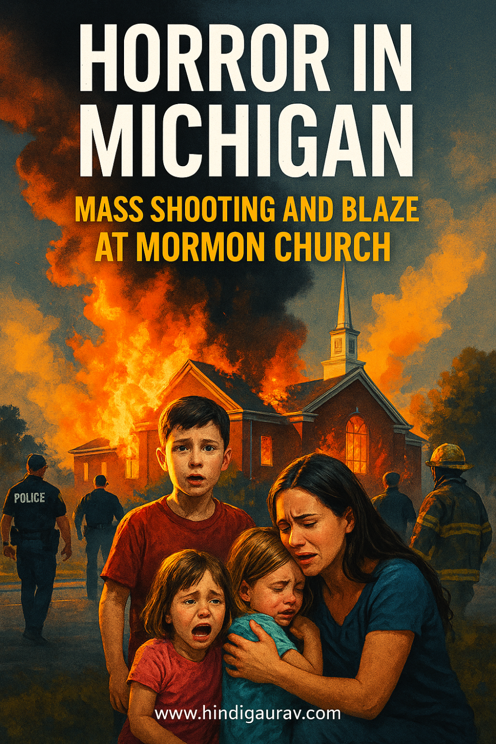 मिशिगन के ग्रैंड ब्लैंक टाउनशिप में चर्च पर हमला